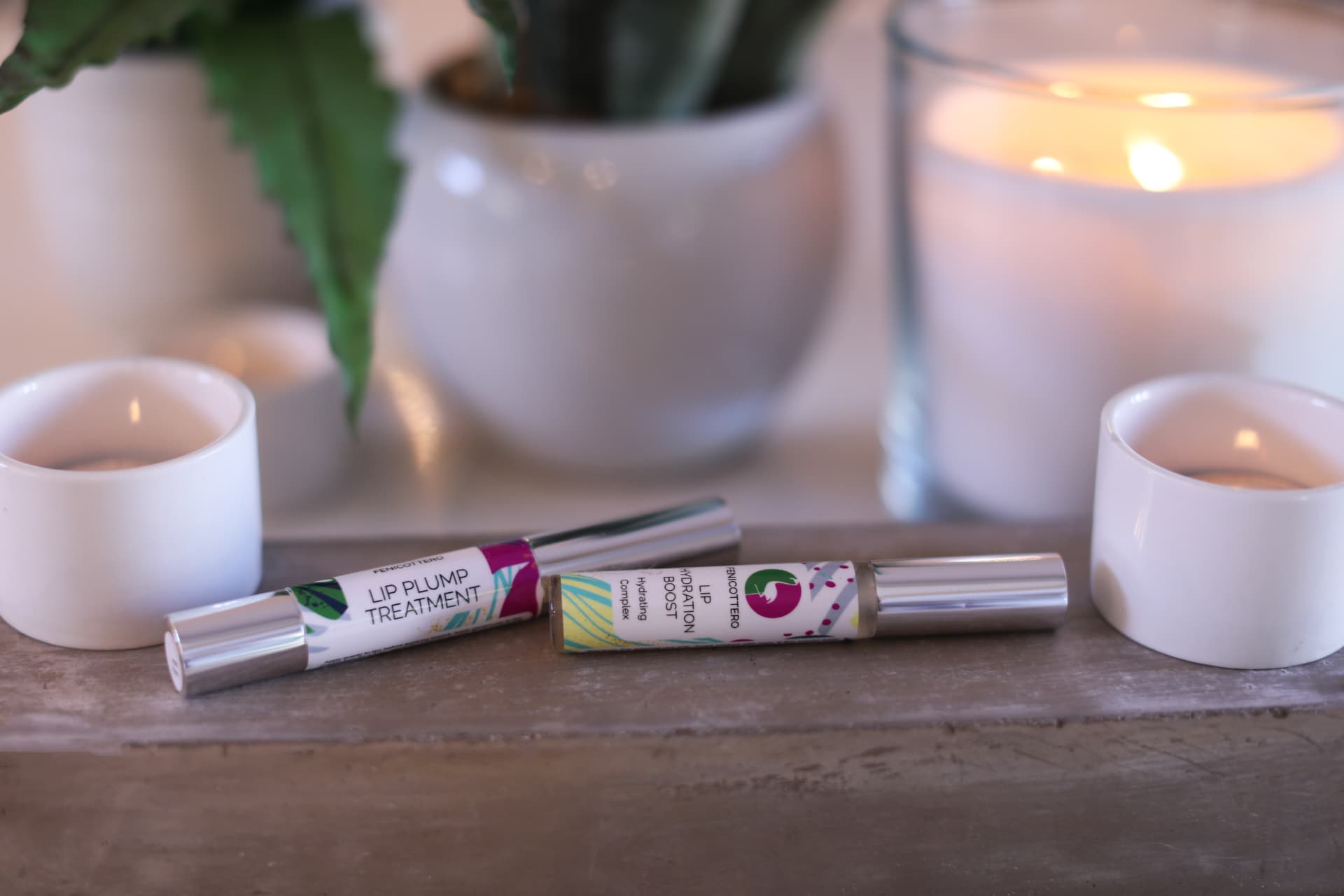 Lip care, close up